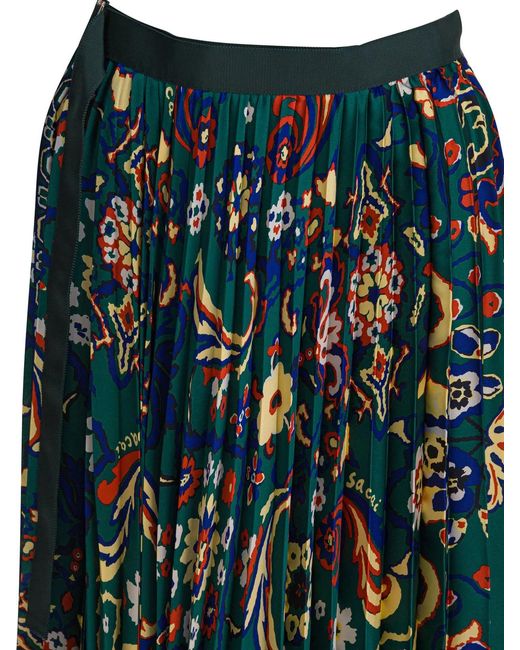 Sacai Green Polyester Skirts