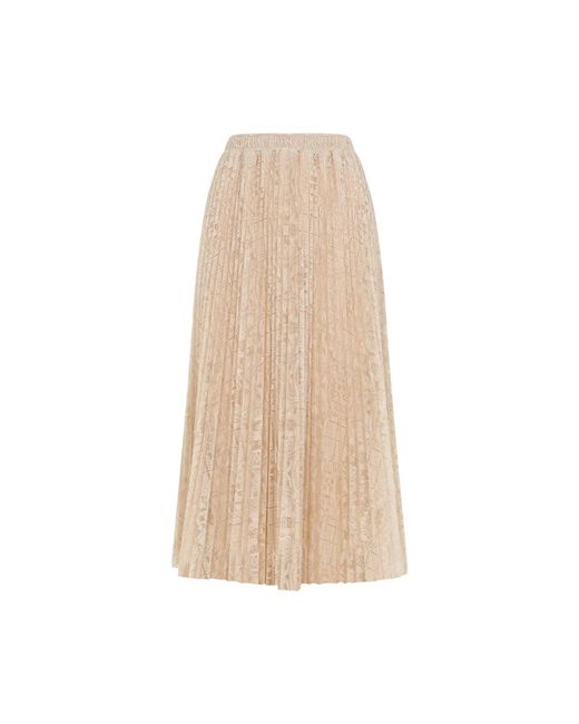 Ermanno Scervino Natural Lace Cotton Midi Skirt