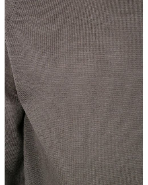 John Smedley Gray "Cherwell" V Neck Cardigan for men