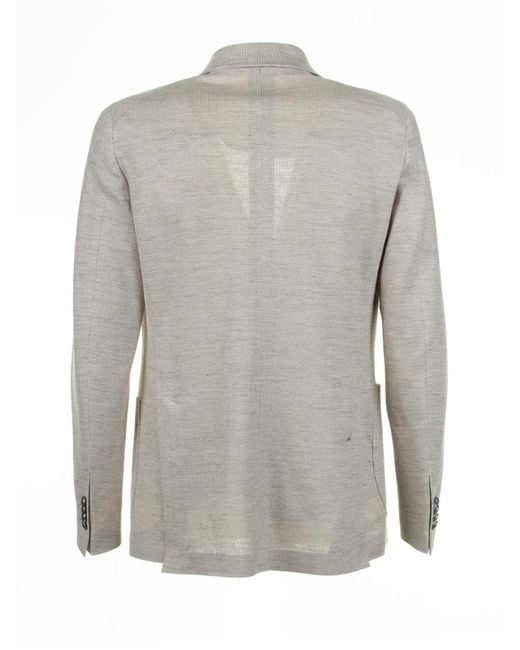 Tagliatore Gray Double-Breasted Jacket
