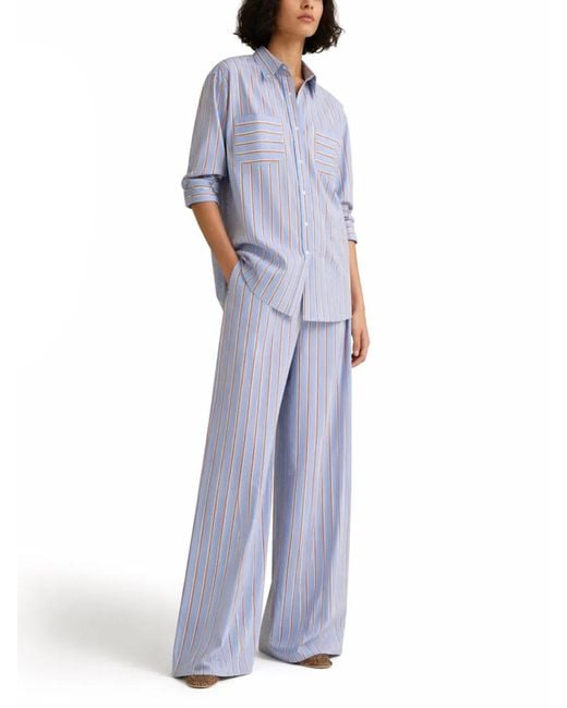 Dries Van Noten Blue Camicia A Righe