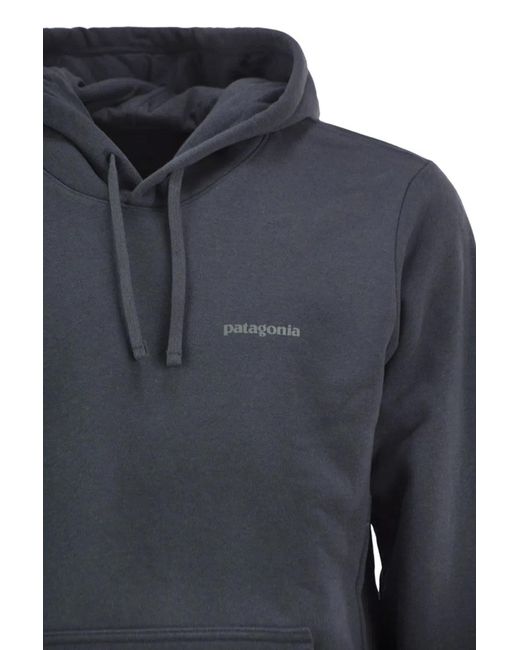 Patagonia Blue Cotton Blend Hoodie for men