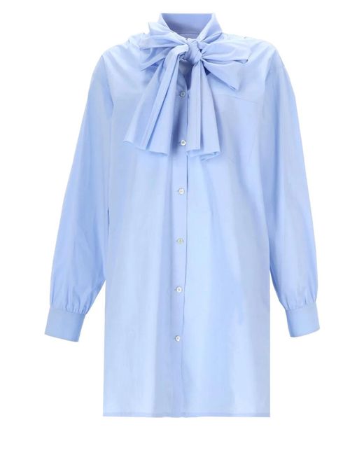 Moschino Couture Blue Gown With Ribbon