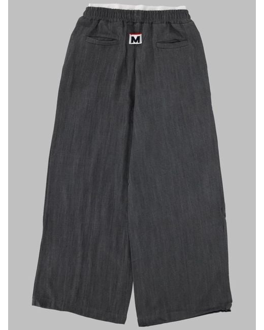 MSGM Gray Chambray Pants