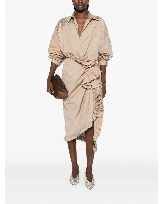 Dries Van Noten Natural "Casia" Embroidered Shirt