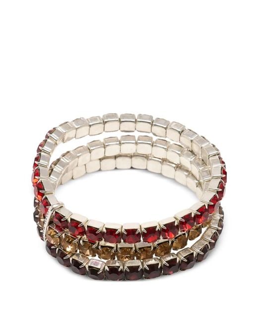 Isabel Marant Pink Brass Glass Bracelet Set