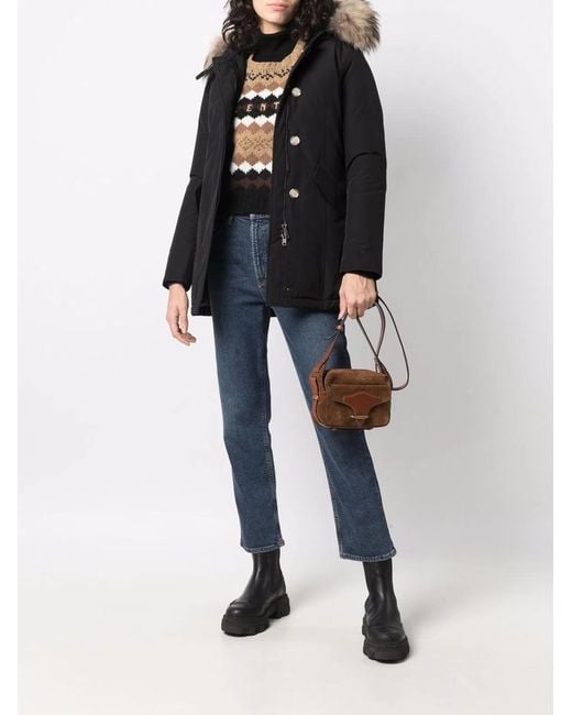 Woolrich Black Arctic Parka With Removable Fur