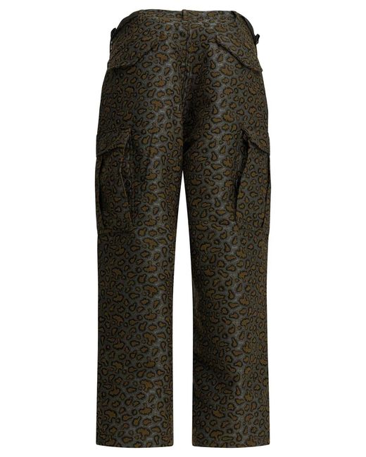 Beams Plus Gray Polyester Cotton Trousers for men
