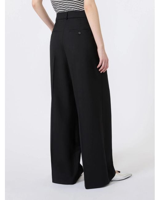 Weekend by Maxmara Black Pleat-Detail Trousers