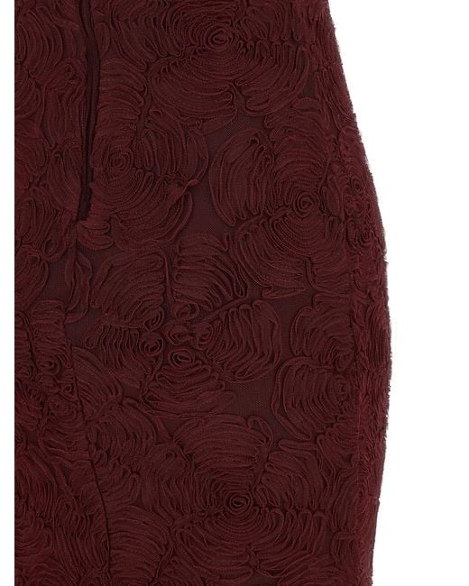 ROTATE BIRGER CHRISTENSEN Purple Rotate Birger Christensen 'Flower Mesh Flounce' Dress