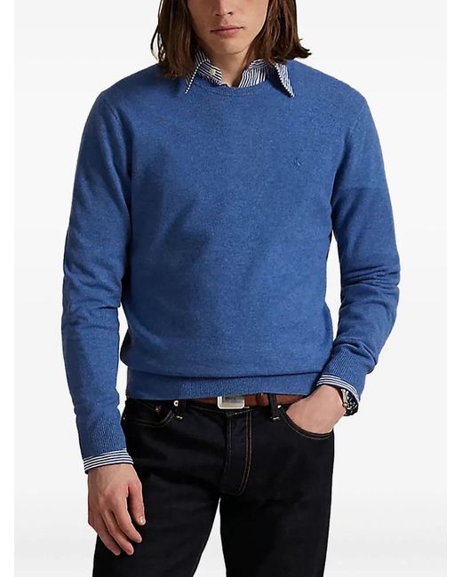 Ralph Lauren Blue Crew Neck Sweater for men