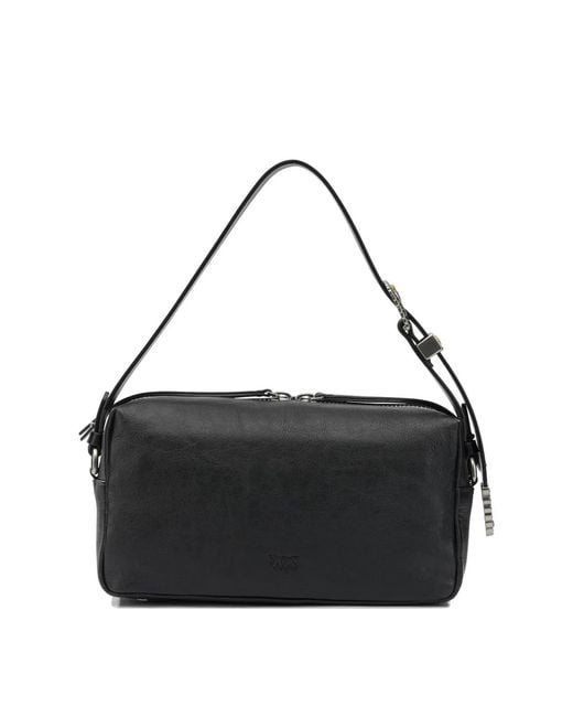 Pinko Black Leather Shoulder Bag