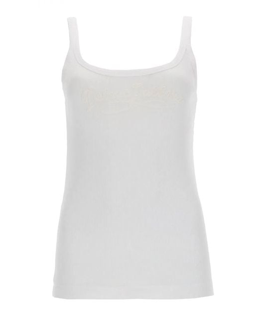 Dolce & Gabbana White Dolce & Gabbana Tank Top With Logo