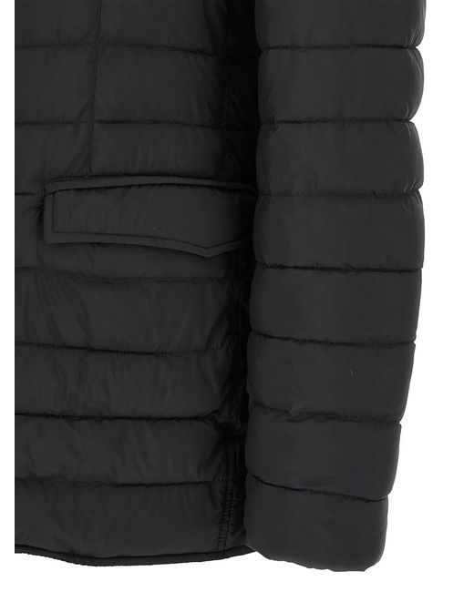 Herno Black Leather Coat Jacket for men