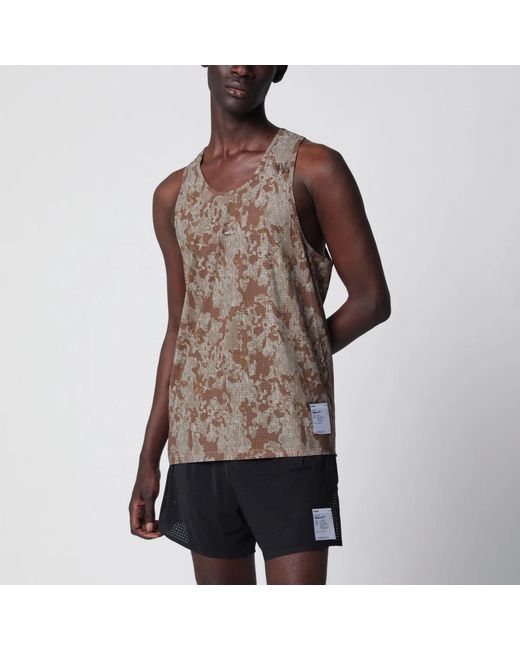Satisfy Brown Camouflage Mothtech Tank Top for men