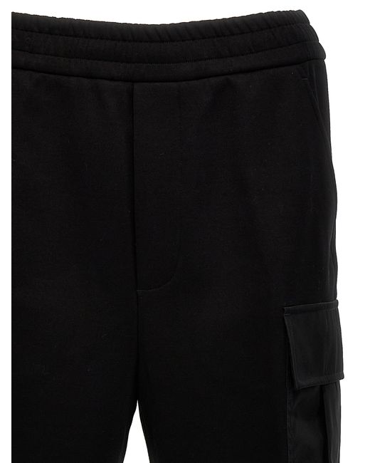 Prada Black Nylon Insert Cargo Joggers for men