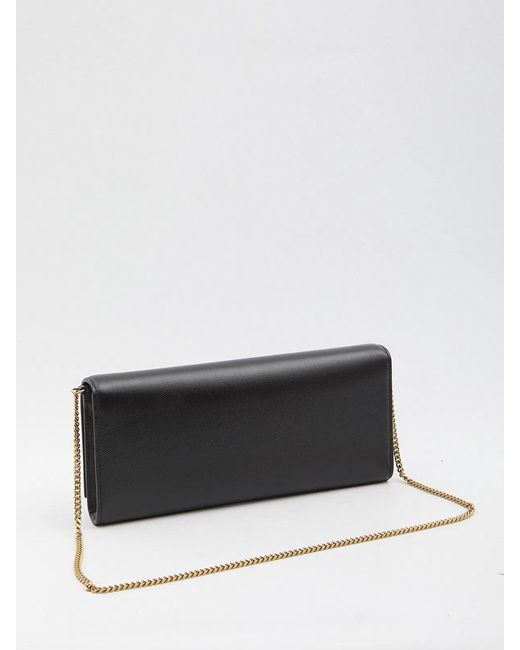 Saint Laurent Black Kate Clutch