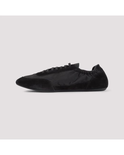 Prada Black Nylon And Suede Sneakers for men