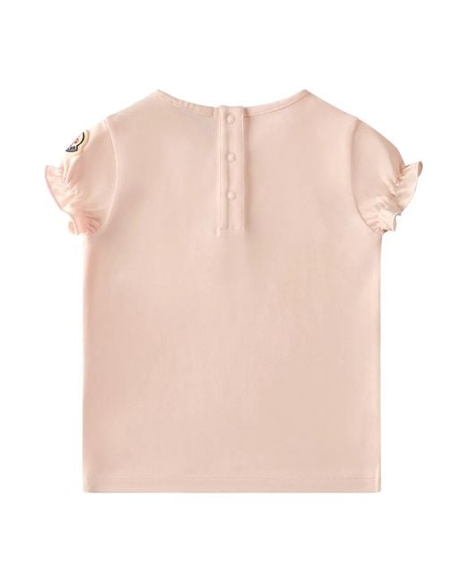 Moncler Pink T-Shirt With "Heart" Logo