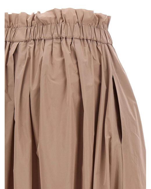 Herno Brown New Techno Taffeta Skirt