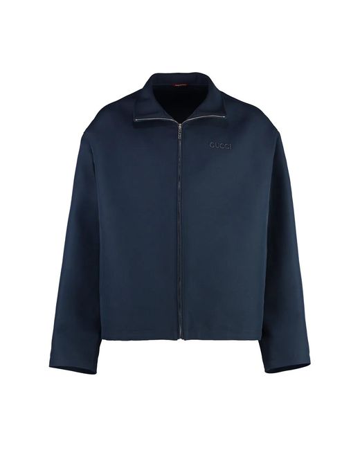 Gucci Blue Wool Blend Jacket for men