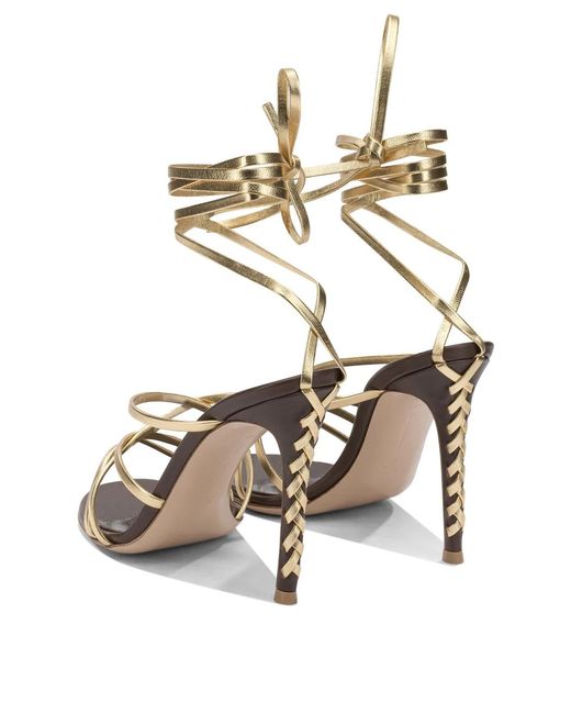 Gianvito Rossi Metallic Heeled Sandals