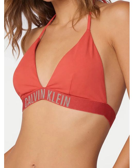 Calvin Klein Red Halter Triangle
