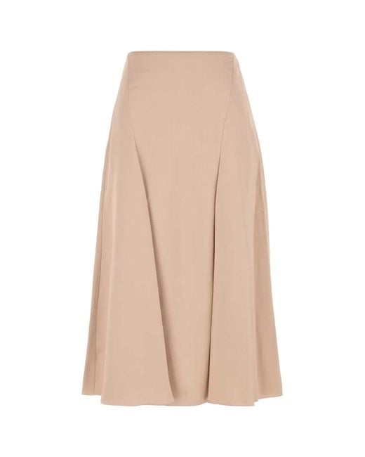 Fendi Natural Silk Skirt