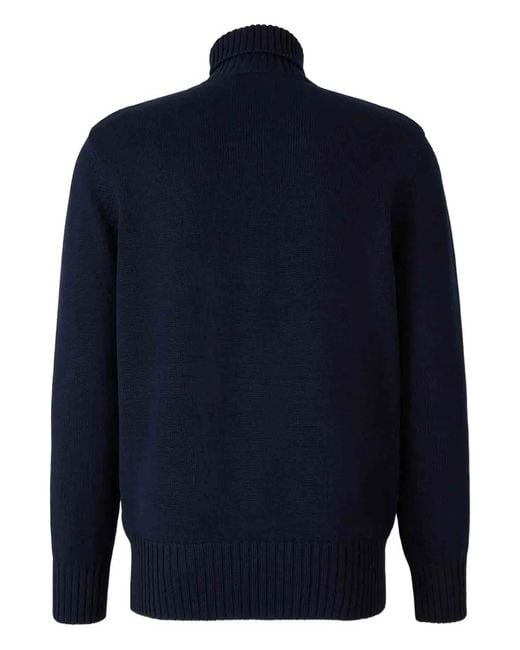 Givenchy Blue Cotton Turtle Neck Sweater for men