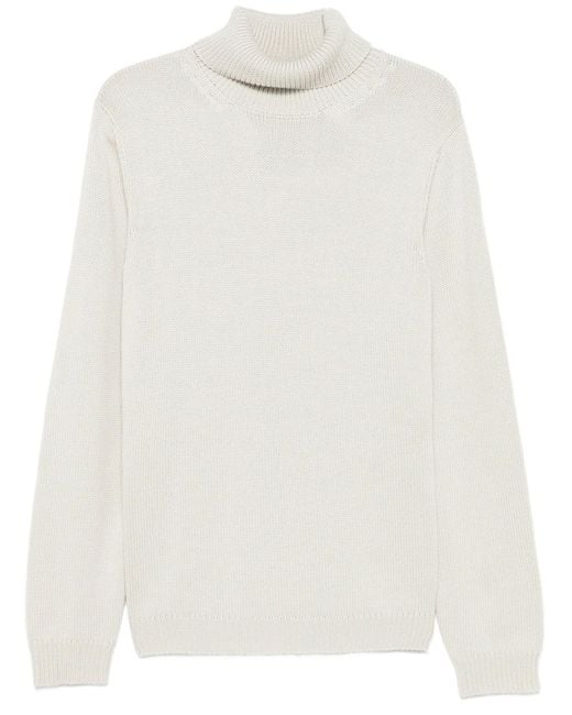 Roberto Collina White Pullover Dolcevita for men