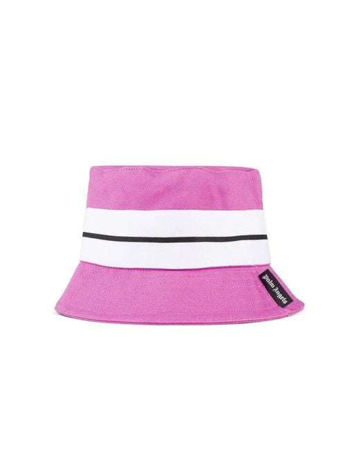 Palm Angels Purple Venice Track Logo Bucket Hat