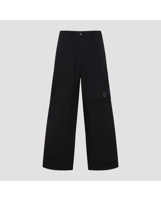 C P Company Black C.P.Company Cotton Trousers for men