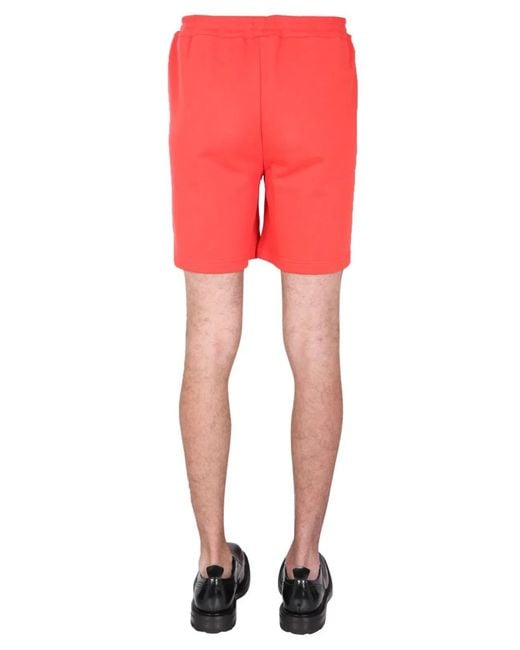 Helmut Lang Red Figure Bermuda for men