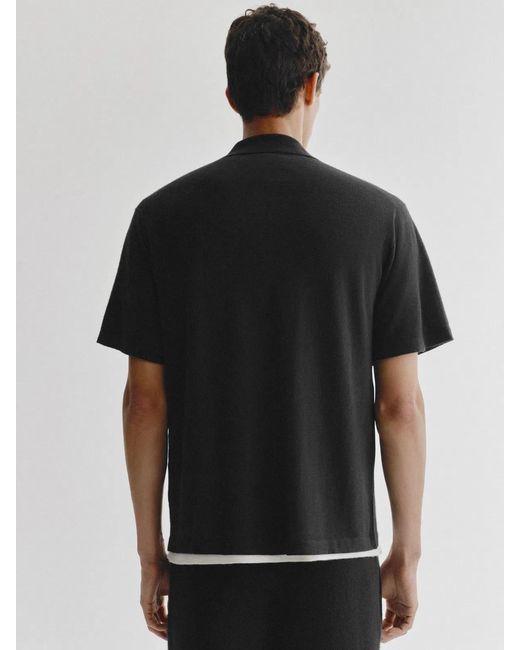 Lisa Yang Black Carter Polo Shirt for men