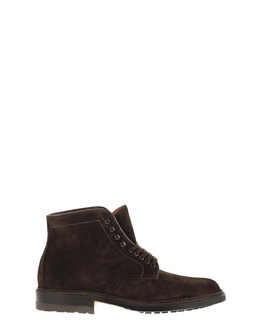 Alden Brown Suede Chukka Boots With Leather And Rubber Sole for men