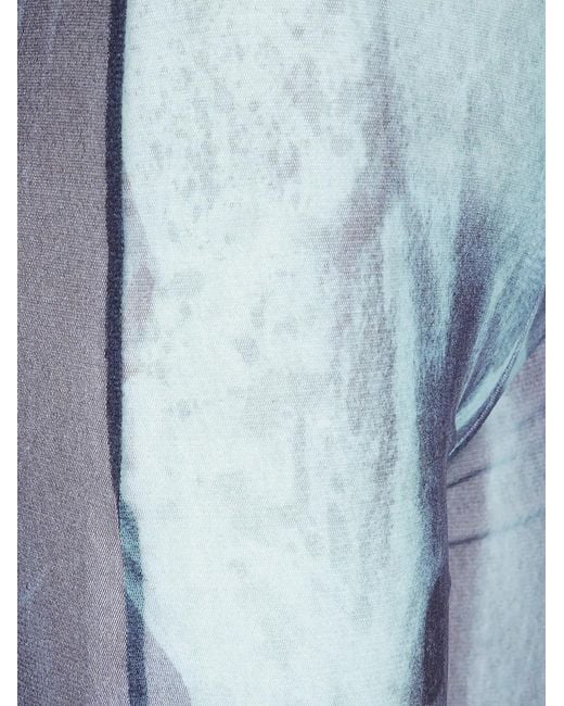 Jean Paul Gaultier Blue Mesh Trouser Printed "Water"