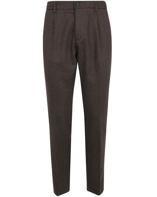 Cruna Gray "Mitte" Single Pleat Slim Tapered Fit With Elastic Waist And Drawstring for men