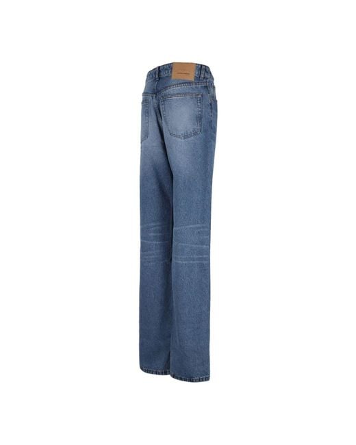 AMI Blue Large Fit Denim Jeans