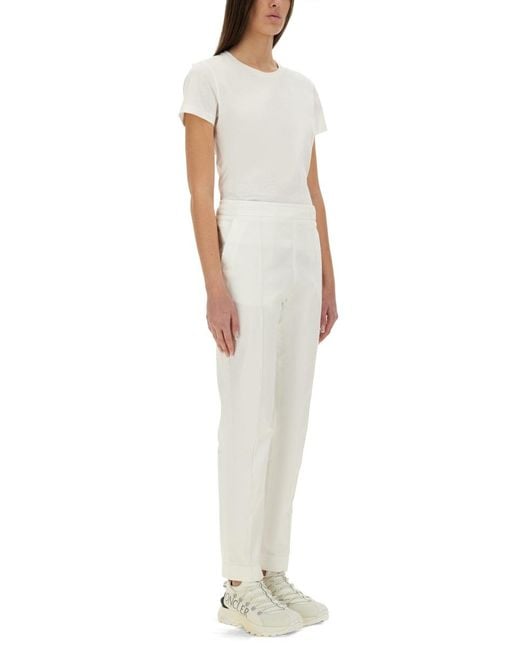 Moncler White T-Shirt With Logo