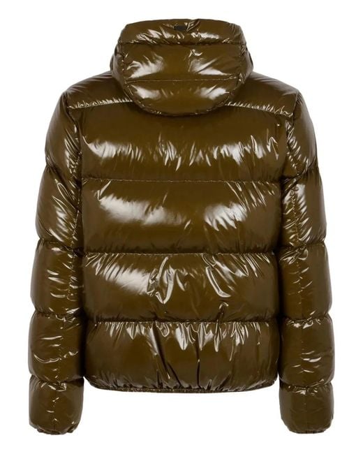 Herno Green Quilted Jacket With Hood for men