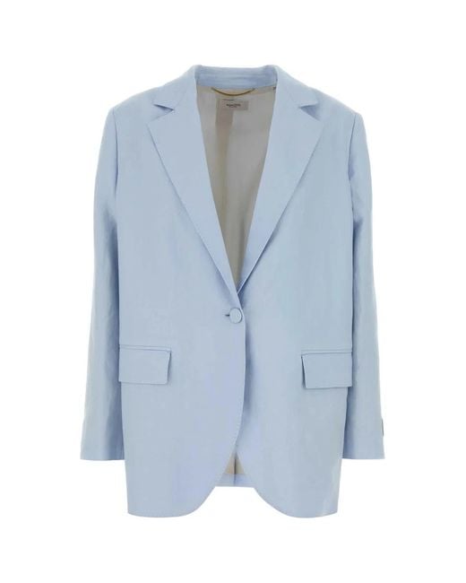 Agnona Blue Single Breasted Jacket