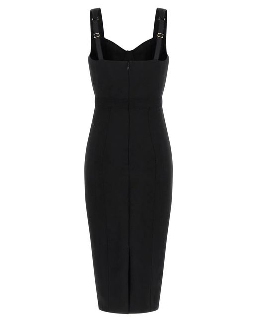 Elisabetta Franchi Black Scuba Dress