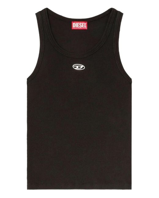 DIESEL Black Cotton Elastane T-Shirt