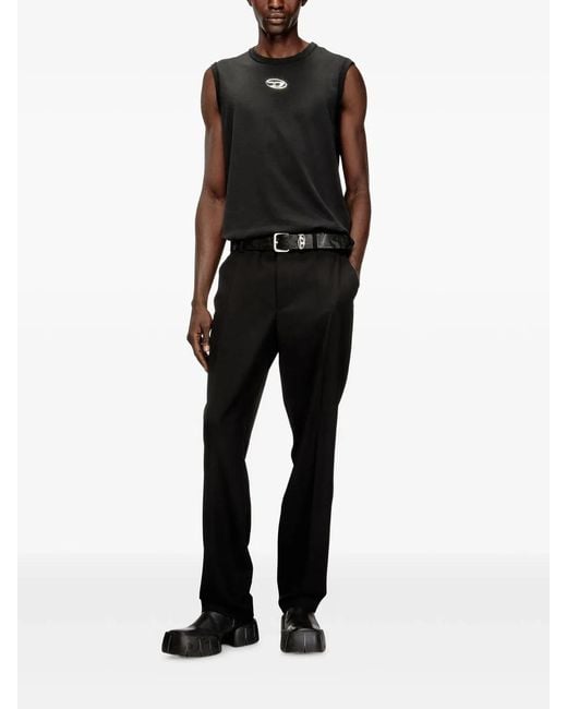 DIESEL Black Tisco Cotton Tank Top for men