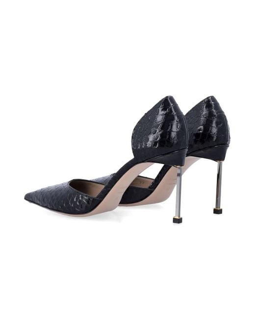 Tom Ford Blue Printed Python Leather Pumps