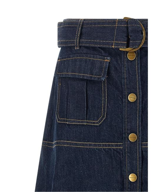 Zimmermann Blue Denim Skirt