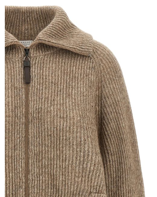 Brunello Cucinelli Natural 'Sparkling' Cardigan