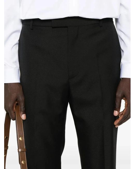 Gucci Black Polyester Wool Pants for men