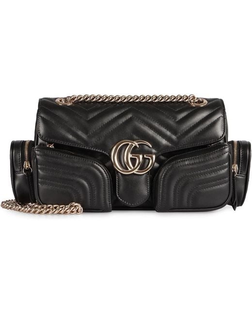 Gucci White Gg Marmont Leather Crossbody Bag