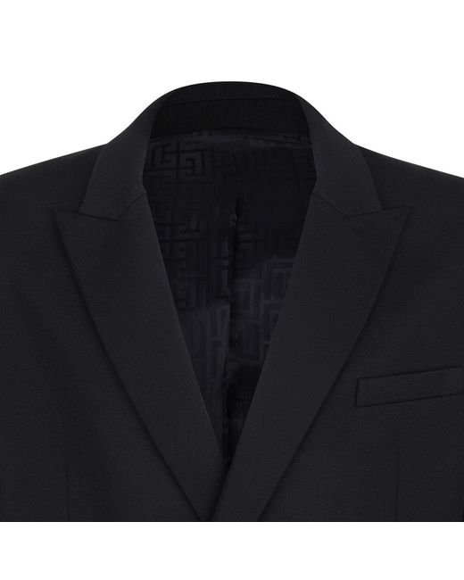 Balmain Black Virgin Wool Jacket for men